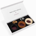 The Amelia Trio - three hole-free leather belts and two interchangeable buckles in a gift box