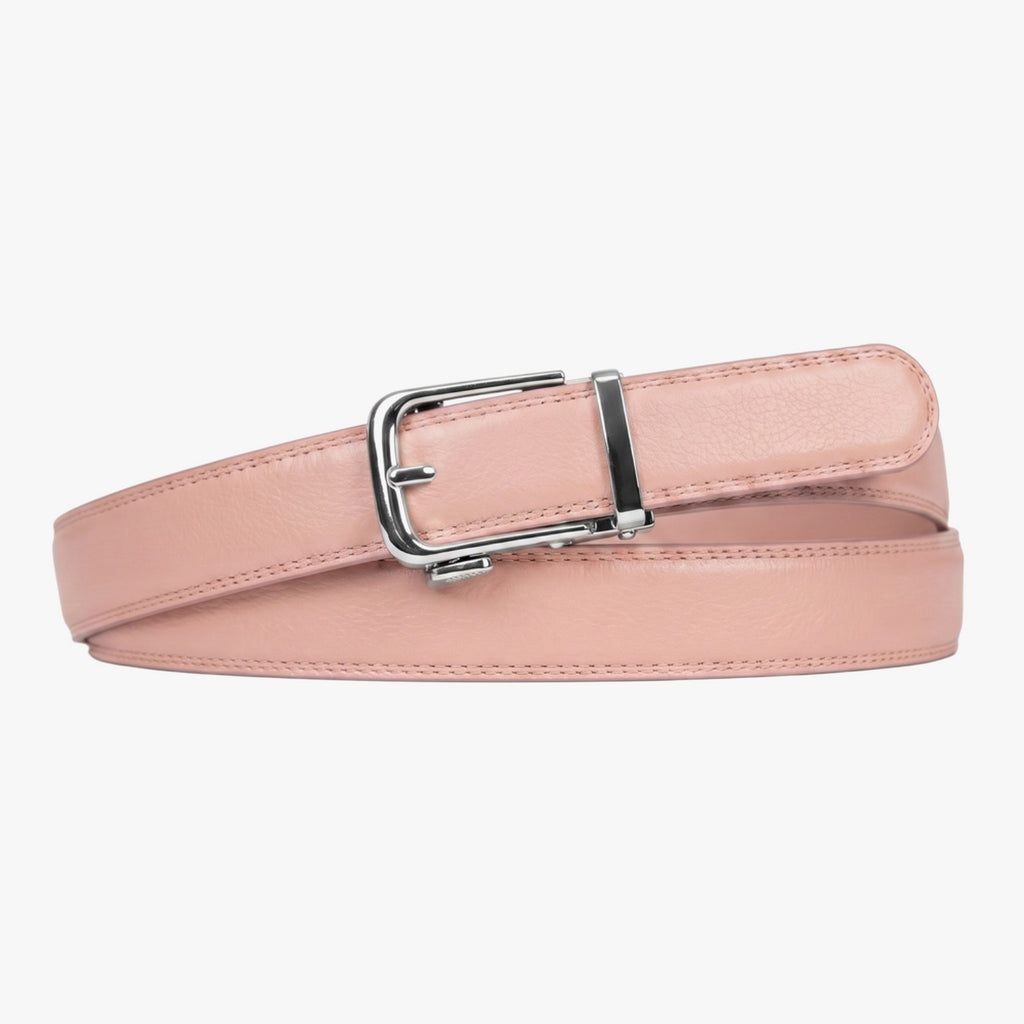 Classic Belt - Blush — hole-free leather belt