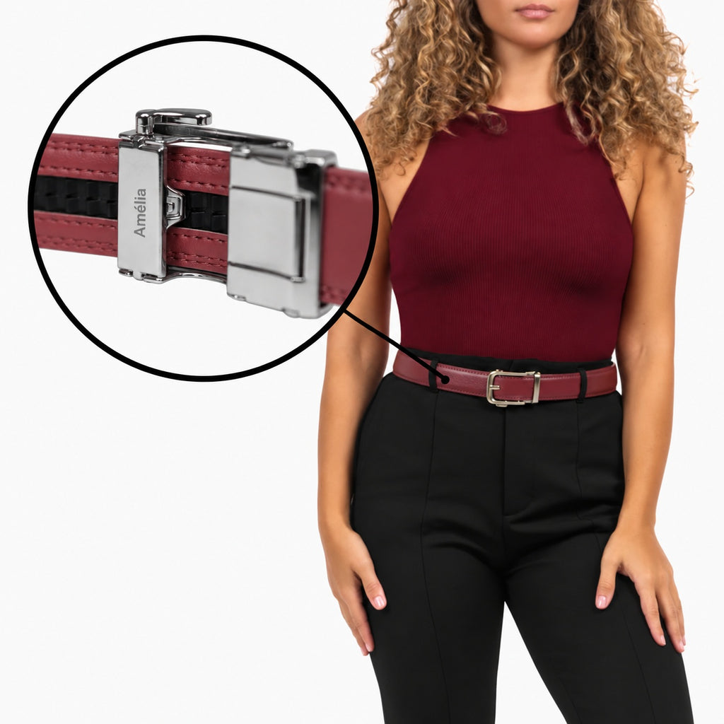 Classic Belt - Bordeaux — hole-free leather belt