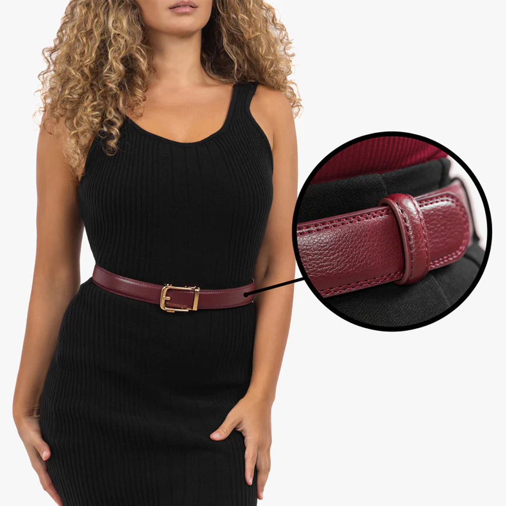 Classic Belt - Bordeaux — hole-free leather belt