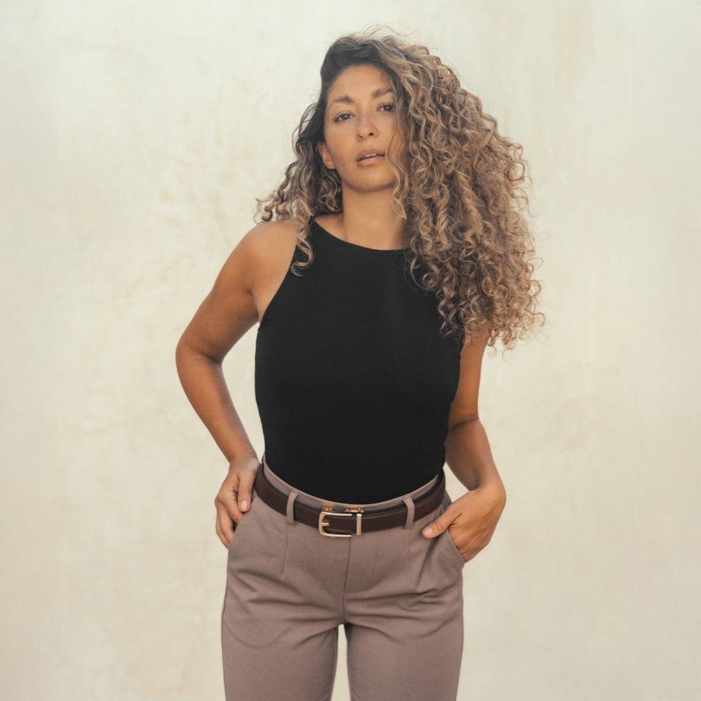Classic Belt - Brown — hole-free leather belt