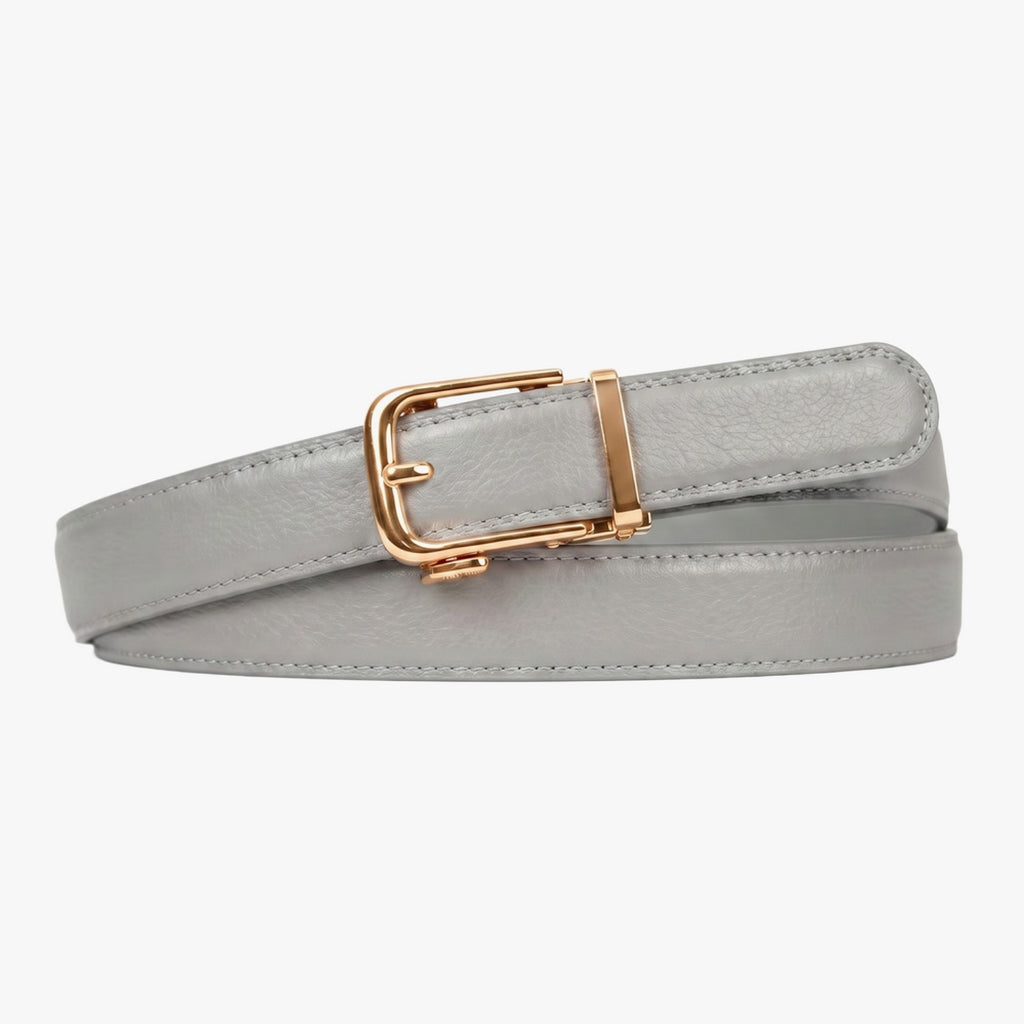 Classic Belt - Grey — hole-free leather belt