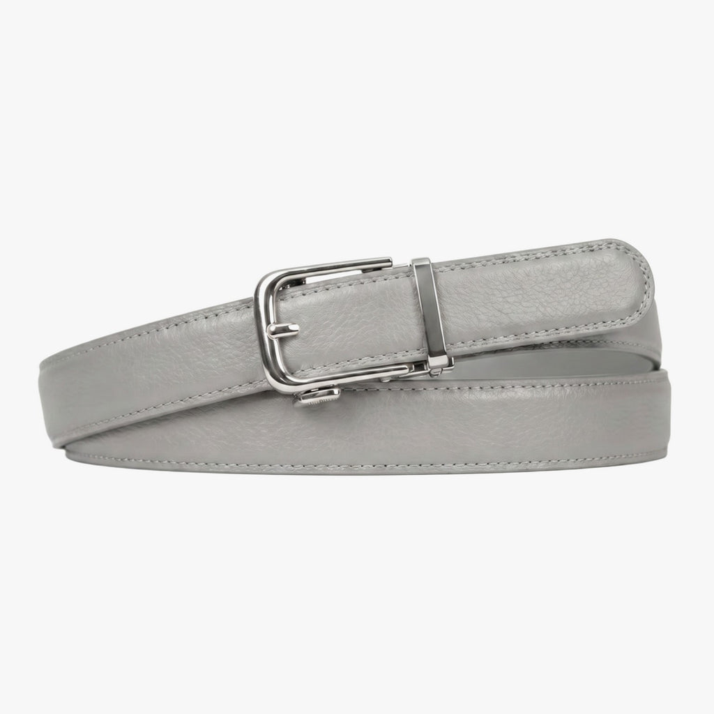 Classic Belt - Grey — hole-free leather belt