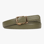 Classic Belt - Olive — hole-free leather belt
