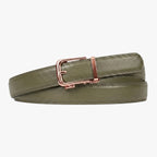 The Amelia Belt Classic, Olive strap, Rose Gold buckle