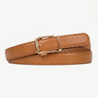 The Amelia Belt Classic, Tan strap, Gold buckle