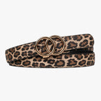 Leopard Belt - Tan — hole-free leather belt