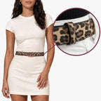 Leopard Belt - Tan — hole-free leather belt