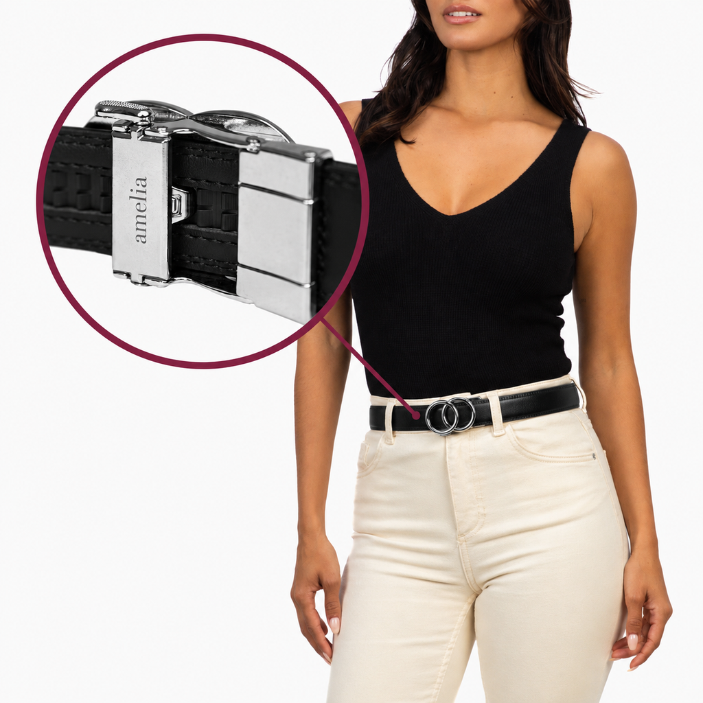 Modern Belt - Black — hole-free leather belt