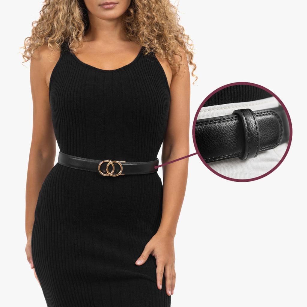 Modern Belt - Black — hole-free leather belt