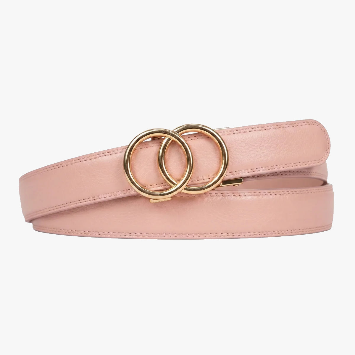 Modern Belt - Blush — hole-free leather belt