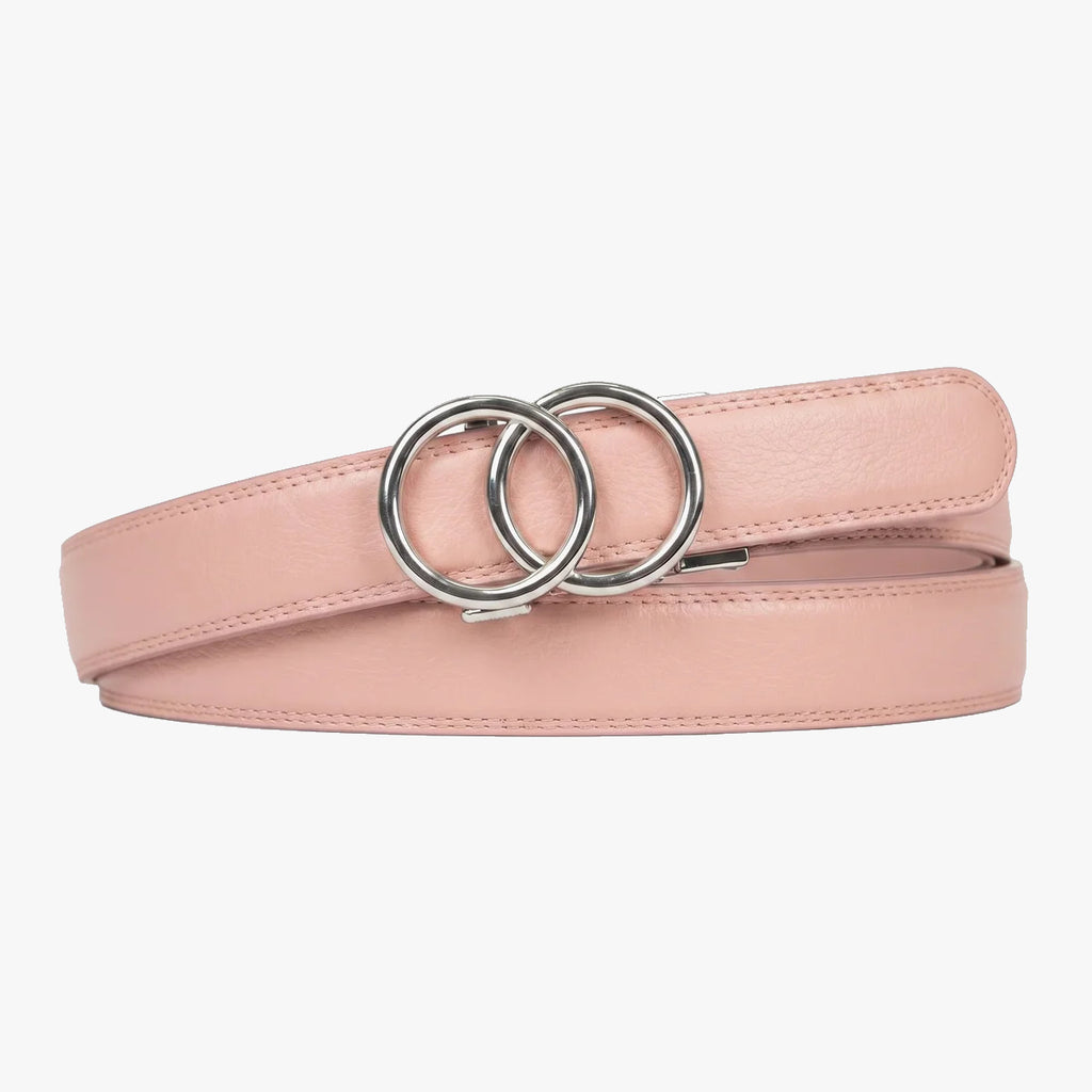Modern Belt - Blush — hole-free leather belt