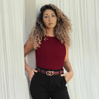 Modern Belt - Bordeaux — hole-free leather belt