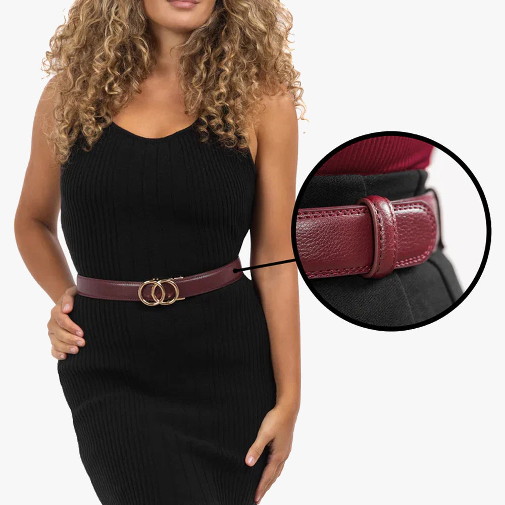 Modern Belt - Bordeaux — hole-free leather belt