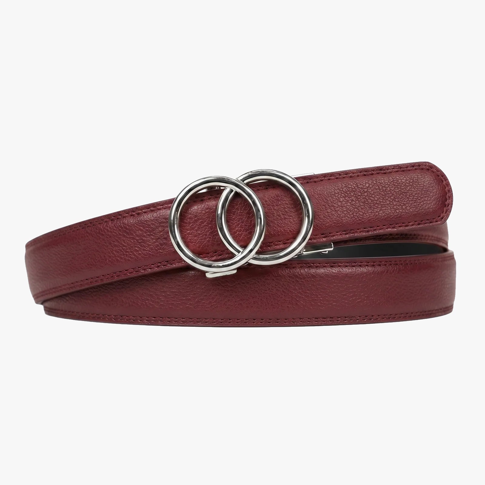 Modern Belt - Bordeaux — hole-free leather belt