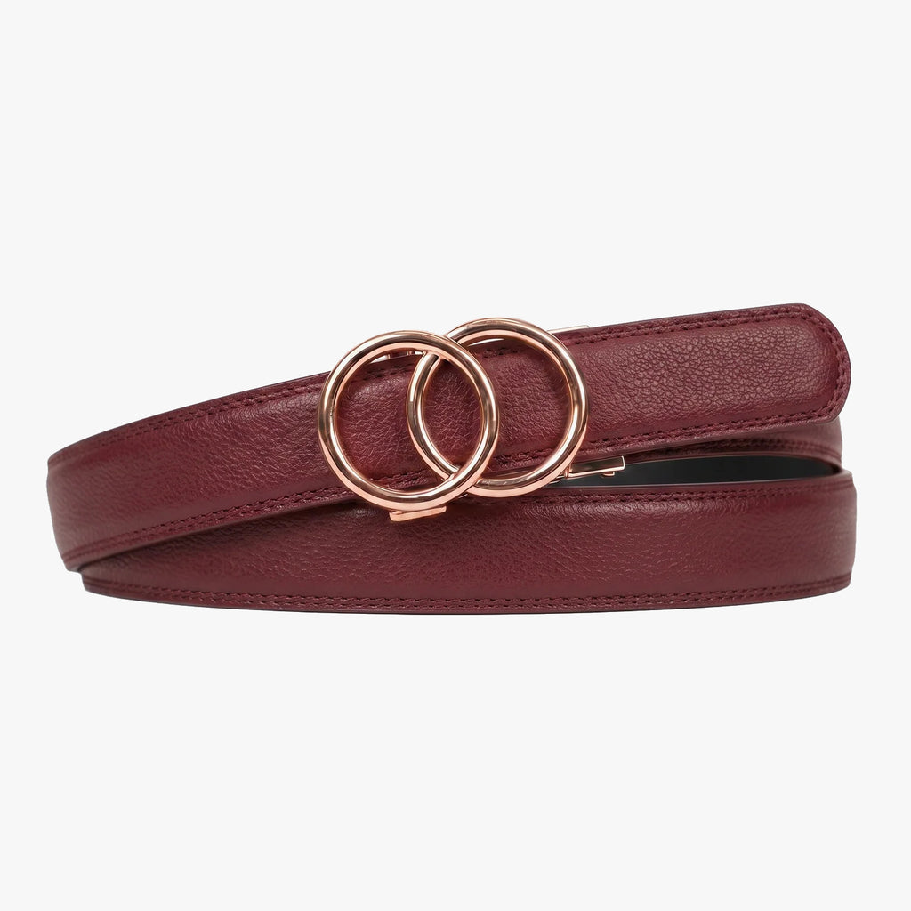 Modern Belt - Bordeaux — hole-free leather belt
