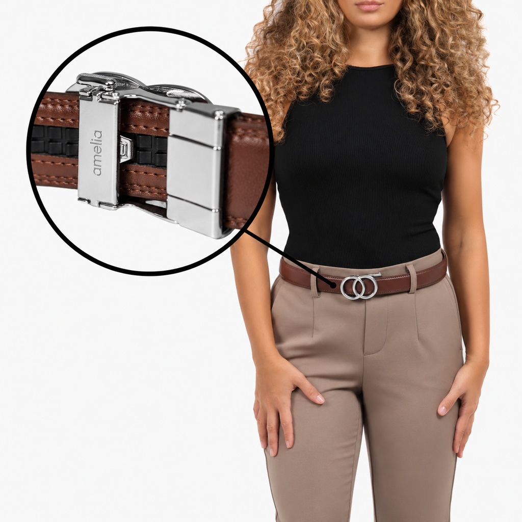 Modern Belt - Brown — hole-free leather belt