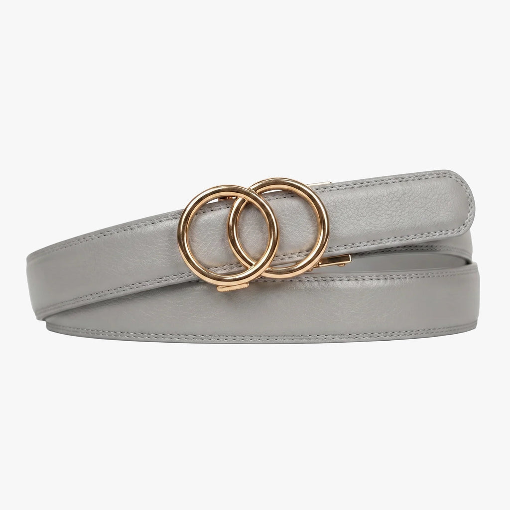 Modern Belt - Grey — hole-free leather belt