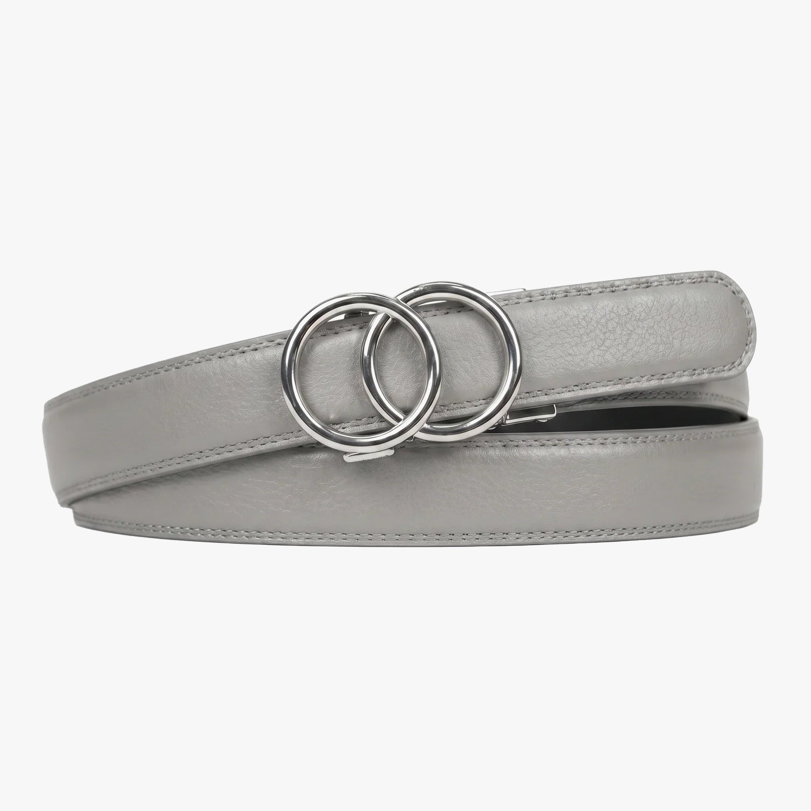 Modern Belt - Grey — hole-free leather belt