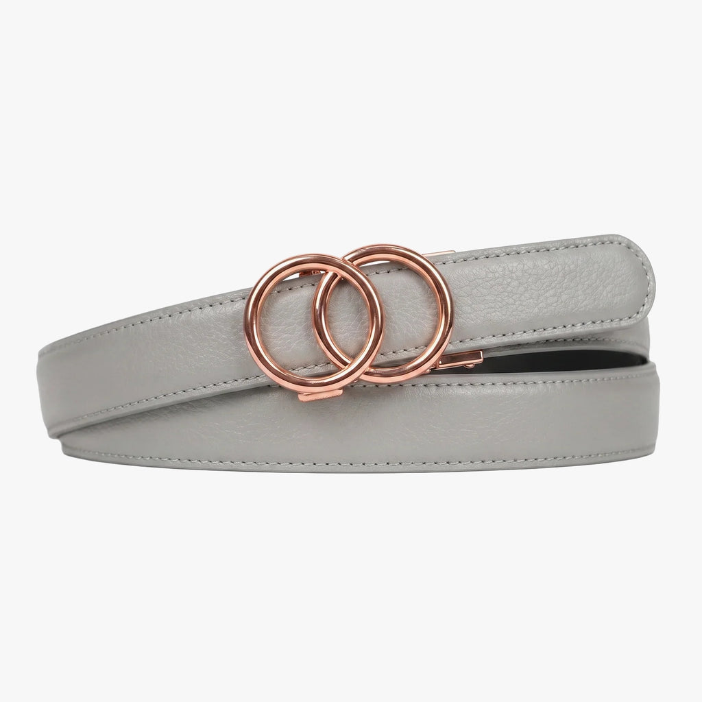 Modern Belt - Grey — hole-free leather belt