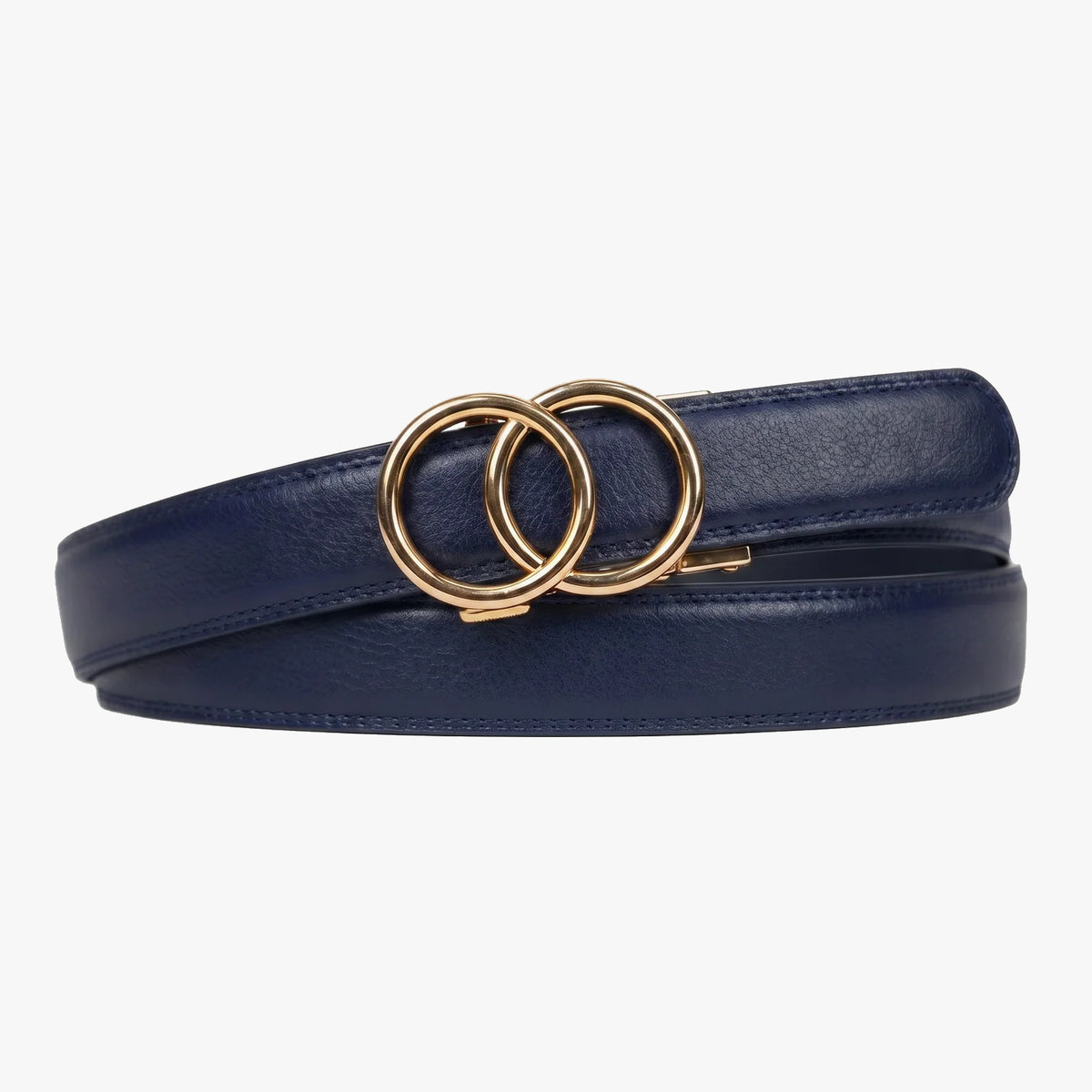Modern Belt - Navy — hole-free leather belt