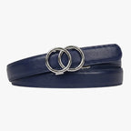 Modern Belt - Navy — hole-free leather belt