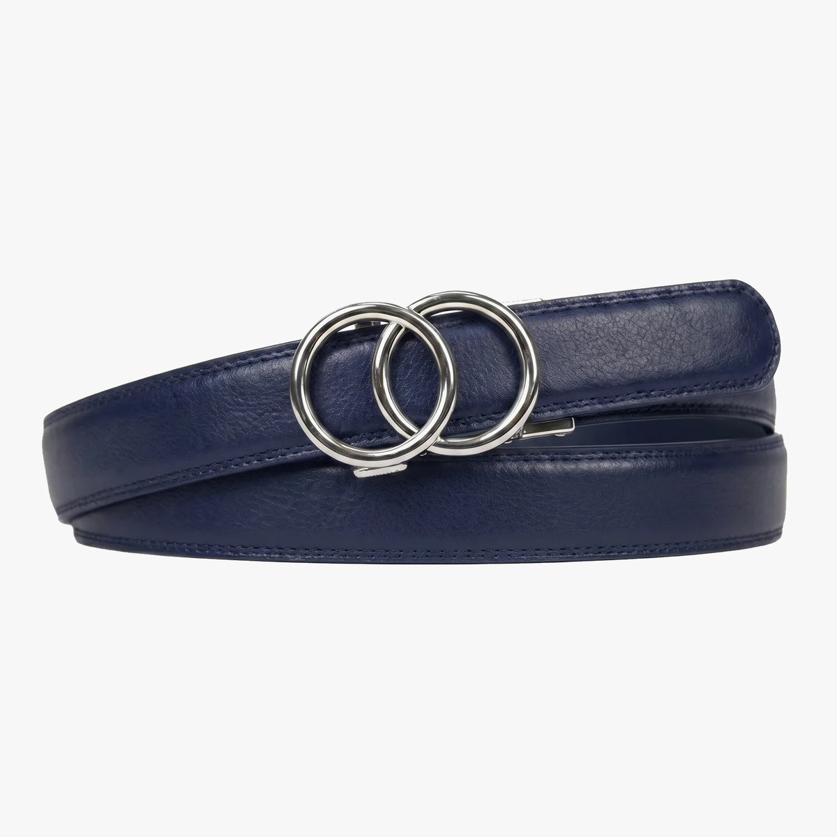 Modern Belt - Navy — hole-free leather belt