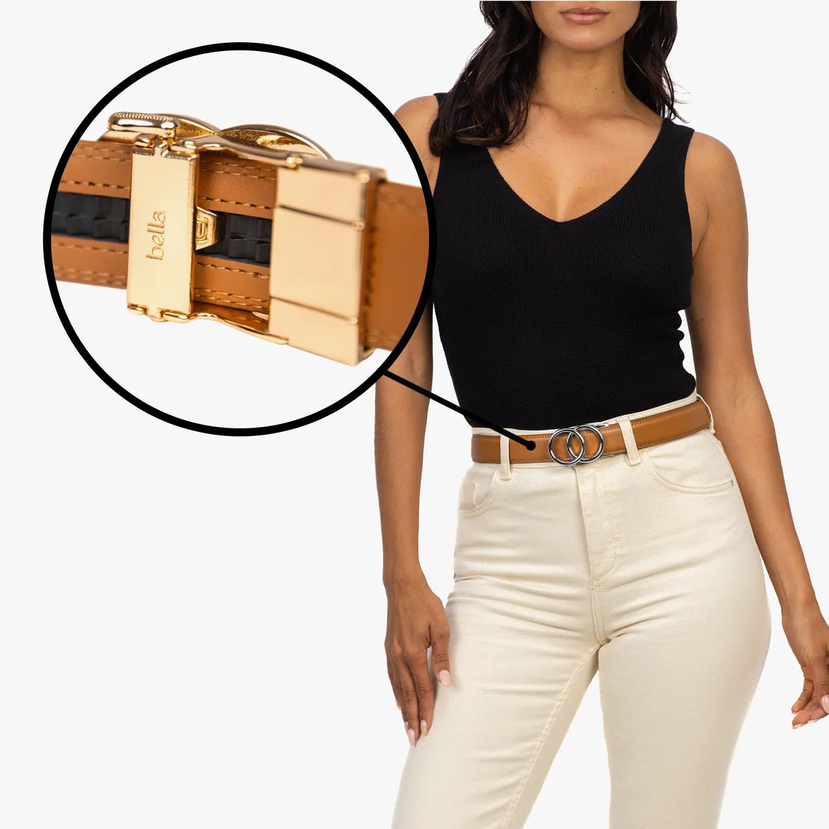 Modern Belt - Tan — hole-free leather belt
