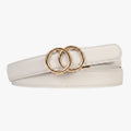 Modern Belt - White — hole-free leather belt