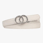 Modern Belt - White — hole-free leather belt