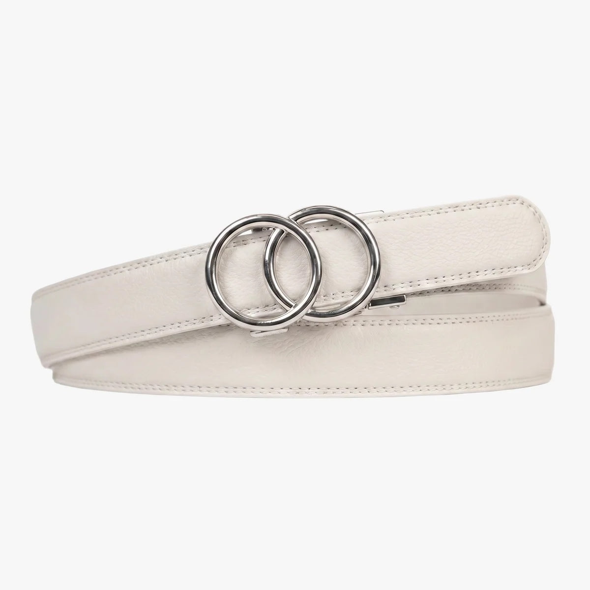 Modern Belt - White — hole-free leather belt