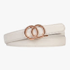 Modern Belt - White — hole-free leather belt